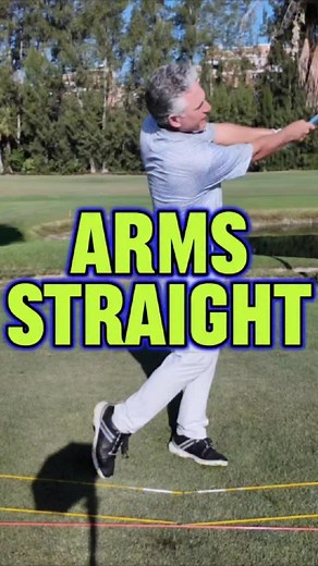 Arms straight or maintaining the radius is one of the key fundamentals to great golf. #Golf #golflessons #golf instruction #onlinegolflessons | Jess Frank Golf Academy