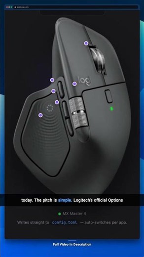 OpenLogi: Rust-Built Logitech Options+ Alternative, No Account, No Telemetry #Shorts