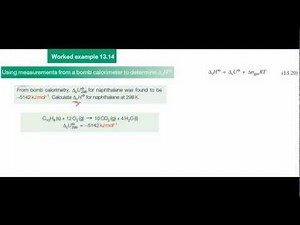 Determining ΔcHo from bomb calorimetry