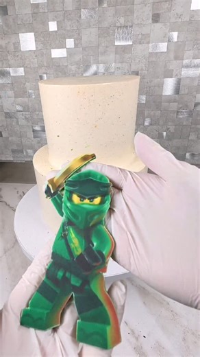 Chapeau to Gateau | Ninjago cake covered with Soft beige buttercream, decorated with Lego blocks, and a ninja ready for the party!🥷🎂 #cakedecoration... | Instagram