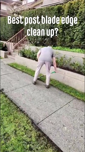 The best post-blade edge clean up: rake & blow, not edging shovels! #redsealvas #lawncare #edging
