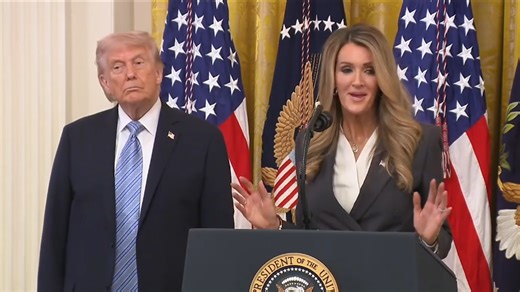 'You are the most pro-growth, pro-small business president': Trump aimlessly looks around as Kelly Loeffler heaps praise on him