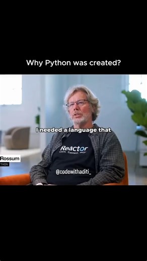 rossum about python 🤯🤯#tech #python #linux