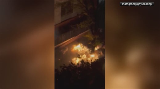 Cell phone video from New York shows moments after car exploded in NYC