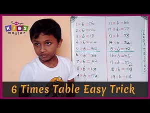 Remember 6 Times Table Easy | Fast way to learn Multiplication Tables | Table of 6 Easy Trick