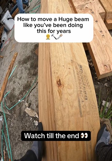 We try to save our backs lol one beam at a time 😆 #construction #framing #mexican #beam