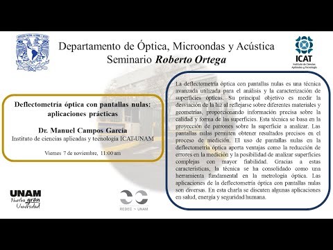 Deflectometría óptica con pantallas nulas: aplicaciones prácticas