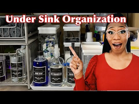 HOW TO ORGANIZE UNDER THE KITCHEN SINK CABINET | UNDER SINK ORGANIZATION *KITCHEN*