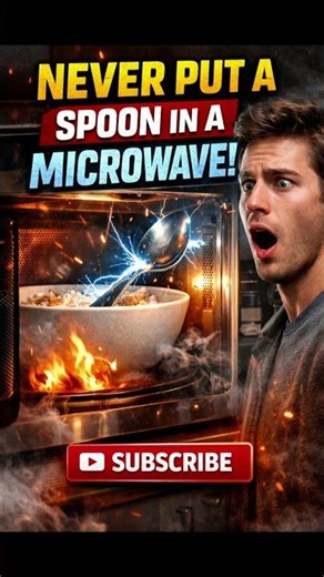 Never Put a Spoon Inside a Microwave ⚠️