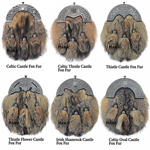 Traditional Scottish Kilt Sporran for Men - Stag Head Cantle - Celtic Thistle Cantle Antique Finish - Leather Kilt Sporrans - Chain Strap - Etsy