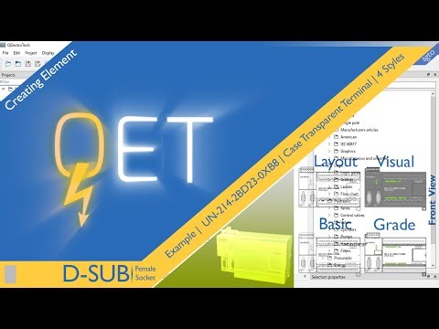 QET QElectroTech, Creating Element : UN-214-2BD23-0XB8 | Unimat PLC | Case Transparent Terminal