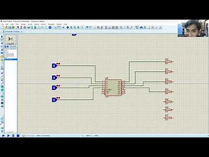 Membuat rangkaian encoder dan decoder di proteus