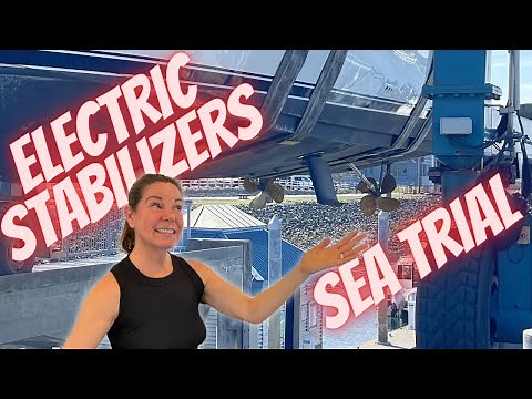 Waveless Electric Stabilizer Sea Trail on our Live Aboard Yacht!