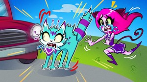 Noo! My kitty, stay there! || pinky saves her kitten story by teen-z house | Teen-Z