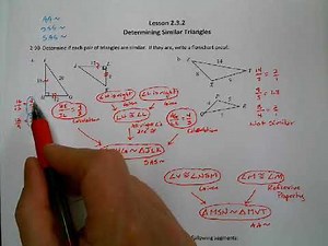 CPM Integrated II Lesson 2.3.2 Determining Similar Triangles