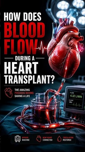 How Does Blood Flow During a Heart Transplant? 🫀🩸