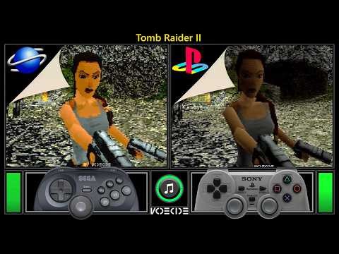 Tomb Raider II (Sega Saturn vs PlayStation) Real Hardware Comparison