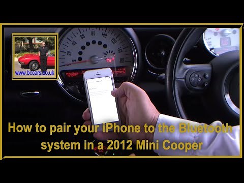 How to pair your iPhone to the Bluetooth system in a 2012 Mini Cooper