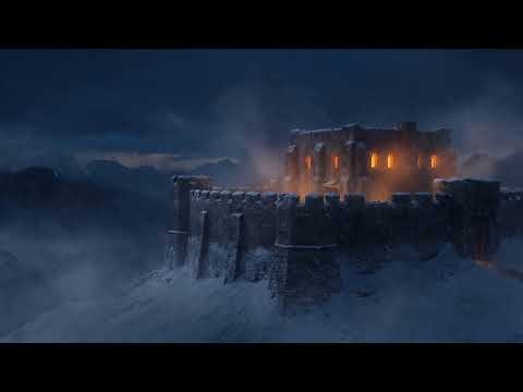 🐺 Winterfell in Snowstorm | Game of Thrones Music & Ambience | 3 Hours 4K