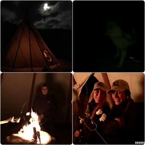 Such an amazing night hiking w/ the wolves at Wolf Connection under the full moon! Ayasha howling made it that more spectacular! To end the night we made some smores in the teepee! TY to Teo, Renee & Catherine for another unforgettable time! Proud to be an ambassador for this outstanding charity! Please check out wolfconnection.org and donate 󾇐❤️🌝 #RescuedWolves | Bonnie-Jill Laflin