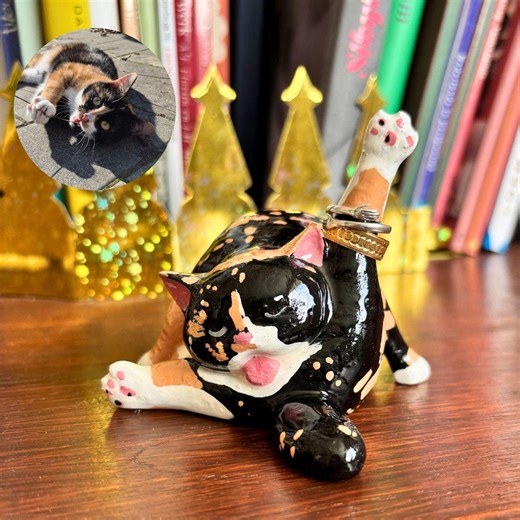 Custom Cat Ring Holder & Jewelry Dish, 3D Printed, Hand-painted Pet Portrait - Etsy
