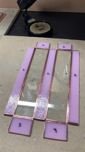 Solder time! This vintage photobooth frame is taking shape and coming together! #stainedglass #photoboothframe