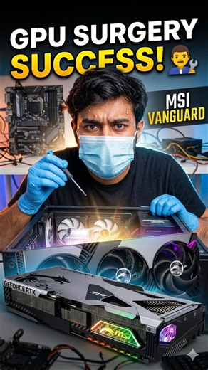 New heart for my beast! 🦁 Installation was risky, par maza aa gaya. Let's play! 🎮🔥" #msivanguard