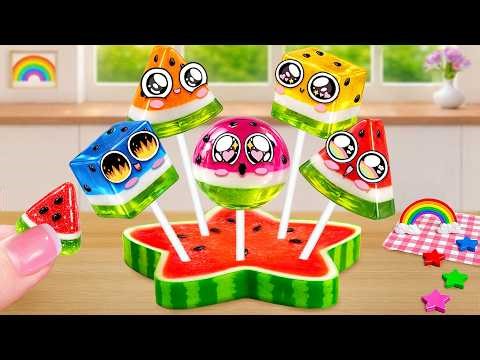 🌈Amazing Rainbow Fruit Jelly Recipe💖How To Make Miniature Jelly Dessert Decorating