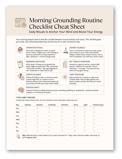 Morning Routine Checklist, Self-care Rituals Printable (PDF Download) - Etsy
