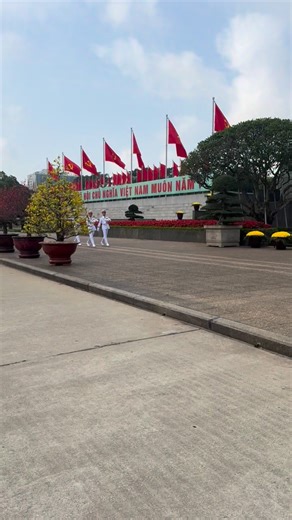 My partner and I visited the Ho Chi Minh Mausoleum at Ba Dinh Square, one of Hanoi’s most solemn and meaningful historical sites. For those unfamiliar, Ho Chi Minh — often lovingly called “Uncle Ho” — was the revolutionary leader who played a key role in Vietnam’s fight for independence. To many Vietnamese, he isn’t just a political figure from history, but a symbol of resilience, unity, and national pride. The mausoleum itself is a striking granite structure, built after his passing in 1969. Al