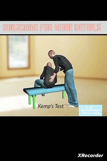 Kemp's test. Quadrant test