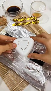 Aluminum Foil Onigiri Hack: How to get that perfect convenience store rice ball opening! 🍙✨ #diy #trick #tips #kitchen #japan #japanese | When In Manila