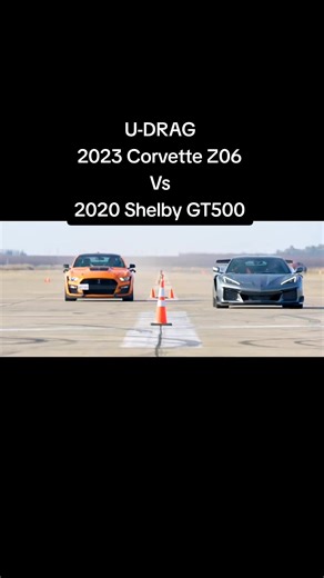 U-DRAG RACE- 2023 Corvette Z06 vs. 2020 Shelby GT500! - Quarter Mile, Rolling Start, Handling, More! #udrag #corvette #zo6 #mustang #shelby #gt500 #fyp