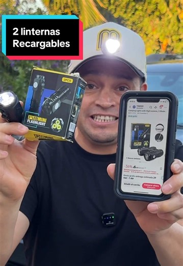 @TINEKO 2 linternas recargables en oferta #linterna #flashlight #lampara #luz #ofertas