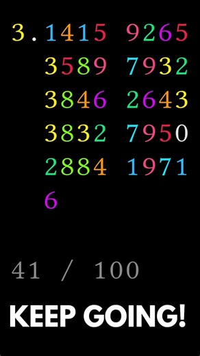 🍕🧠 🚀 π 3.1315926.... memorize 100 digits of PI with me! #pi #maths #braintraining #100digitsofpi