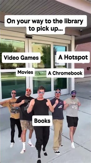 The library has video games, hotspots, Chromebooks, dvds, and more!