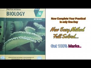 Biology Practical |Class 10| For All Boards Of Punjab #practical copy #practical notebook.