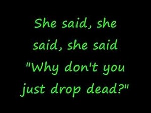 A Little Less 16 Candles, A Little More "Touch Me" lyrics