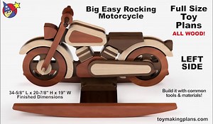 The Big Easy Rocking Motorcycle Wood Toy Plans (PDF Download   SVG File)