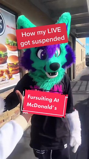 Fursuiting At McDonald’s (GONE WRONG) #fyp #fypシ #foryoupage #furry #furrytiktok #fursuit #fursuiter #tiktok #waitforit #challenge #mcdonalds