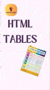 How to Create a Table in HTML?#table #html5 #programming #education #conceptuallearningbyfouqia