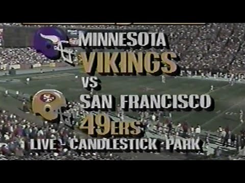 1988 NFC Playoffs Vikings vs 49ers Highlights CBS Intro (Jan 1st, 1989) (the revenge)