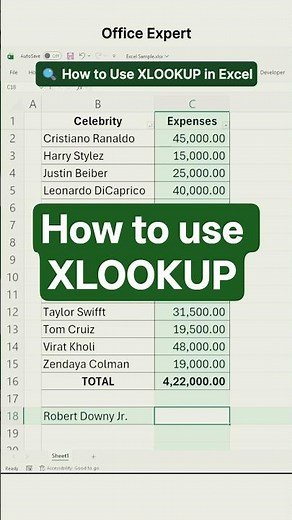 🔍 How to Use XLOOKUP in #Excel