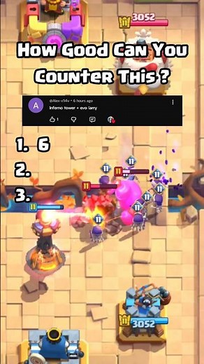 How Good Can You Counter This ? inferno Tower and Evo Skeleton | 6 Elixir #clashroyale
