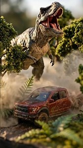 Ford raptor Jurassic t rex car chase #short