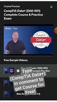 CompTIA Data+ (DA0-001) Complete Course & Practice Exam#udemy #compTIA data#freecourse