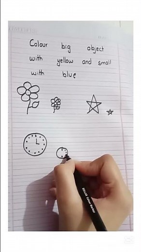 Big and Small Worksheet Idea | Fun Color Activity for Kids🎨#Shorts#BigAndSmall #PreschoolActivity