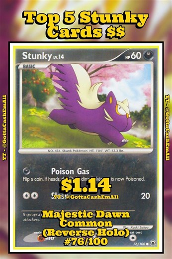 Top 5 Rarest Stunky Pokémon Cards #pokemon #pokemoncards #pokemontcg #pokémon #top5 #tcg