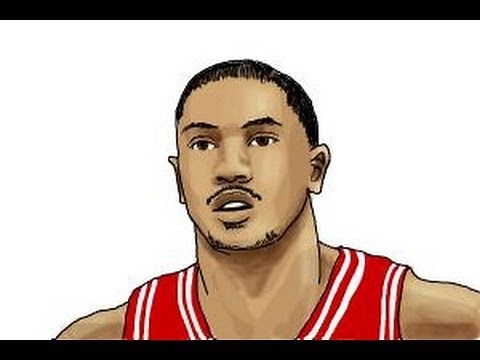 How to draw Derrick Rose