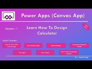 How to design a calculator in PowerApps In Hindi || First App in Power Apps || Start with Canvas App